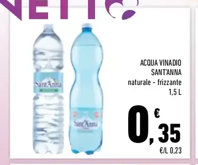 Acqua Vinadio Sant'Anna naturale o frizzante