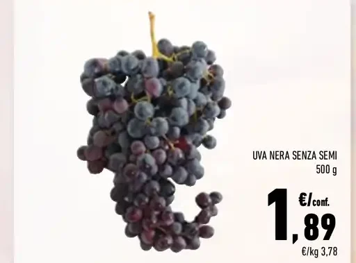 Uva nera senza semi