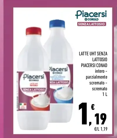 Latte UHT senza lattosio