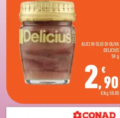 Alici in olio di oliva Delicius