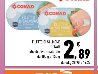 Filetto di salmone Conad