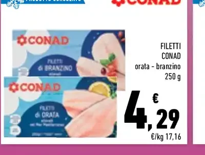 Filetti di orata e branzino