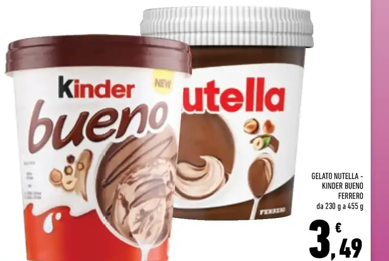 Gelato Nutella Kinder Bueno Ferrero