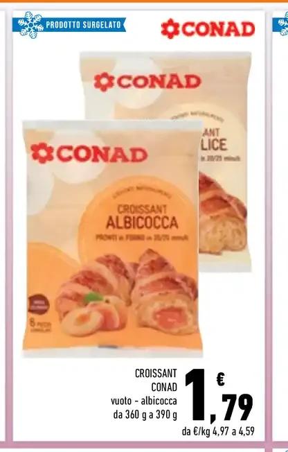 Croissant Conad vuoto albicocca