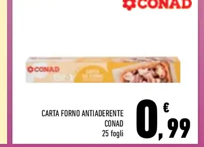 Carta forno antiaderente Conad