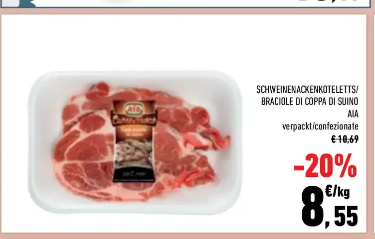 Braciole di coppa di suino