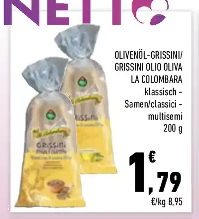 Grissini all'olio di oliva La Colombara