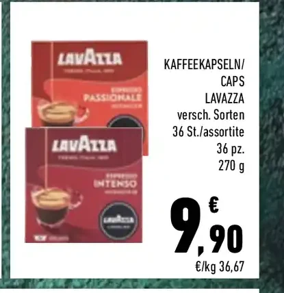 Capsule di caffè assortite