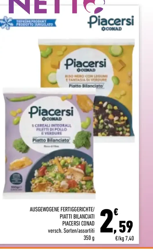Piatti bilanciati assortiti