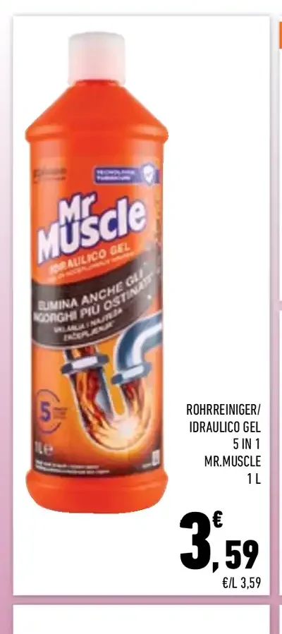 Detersivo disgorgante Mr. Muscle 5 in 1