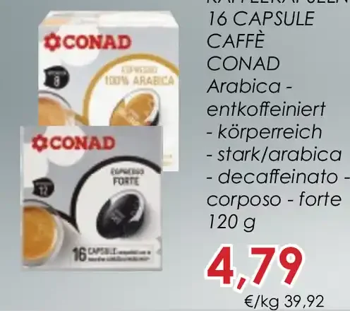 Capsule caffè Conad