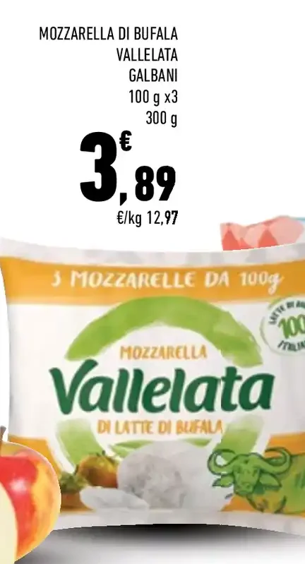 Mozzarella di bufala Vallelata Galbani