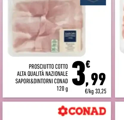 Prosciutto cotto alta qualità