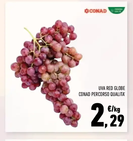 Uva red globe Conad Percorso Qualità