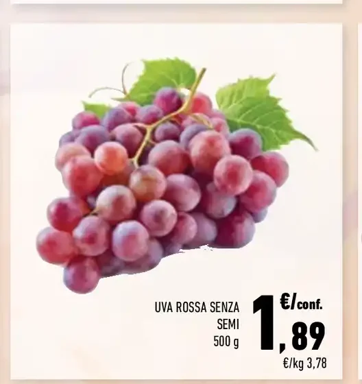 Uva rossa senza semi