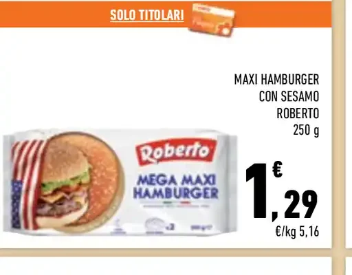 Maxi hamburger con sesamo