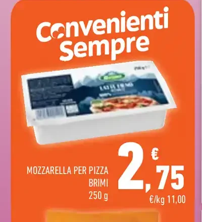 Mozzarella per pizza