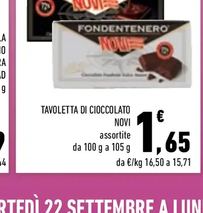 Tavoletta di cioccolato Novi