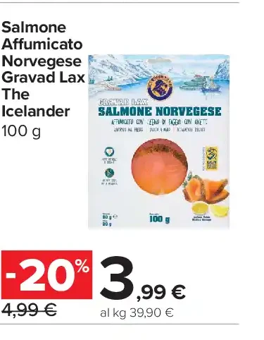 Salmone affumicato norvegese