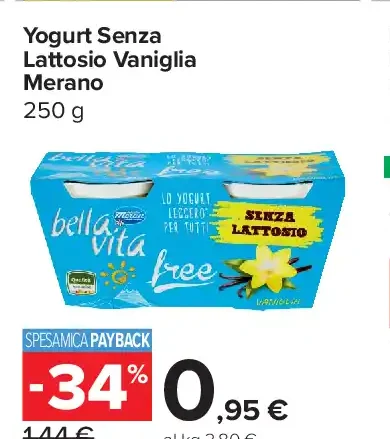Yogurt senza lattosio vaniglia