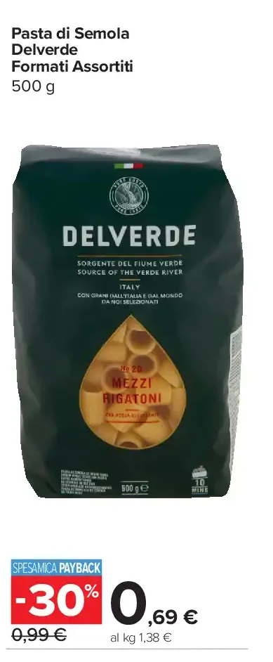 Pasta di Semola Delverde Formati Assortiti