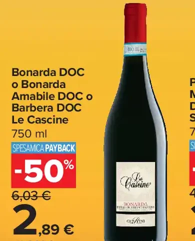 Bonarda DOC o Bonarda Amabile DOC o Barbera DOC Le Cascine