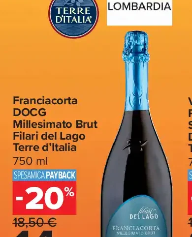 Franciacorta DOCG Millesimato Brut Filari del Lago Terre d’Italia