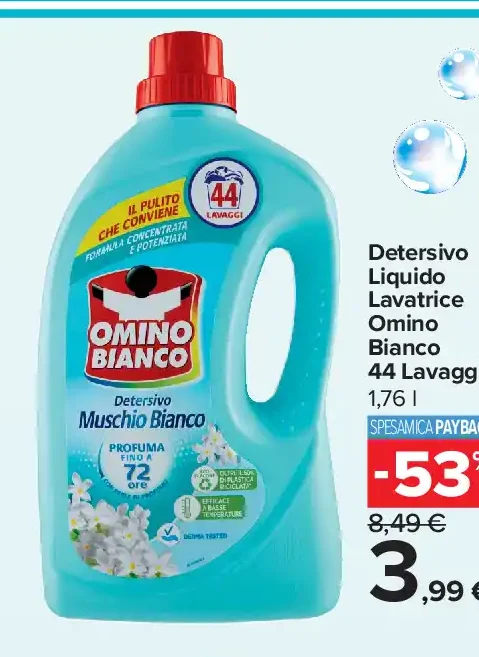 Detersivo Liquido Lavatrice Omino Bianco