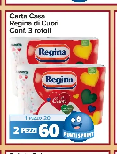 Carta casa Regina Di Cuori 3 rotoli