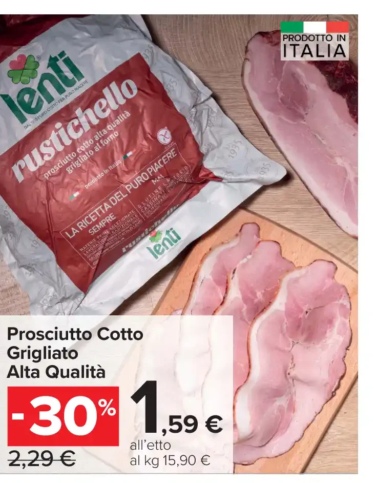 Prosciutto Cotto Grigliato Alta Qualità