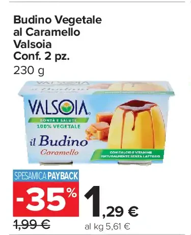 Budino vegetale al caramello