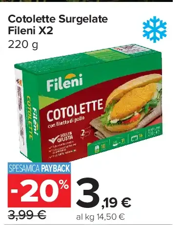 Cotolette surgelate filetti x2