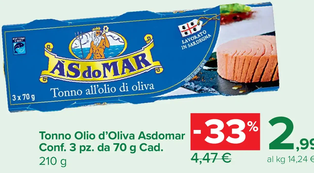 Tonno all'olio d'oliva Asdomar