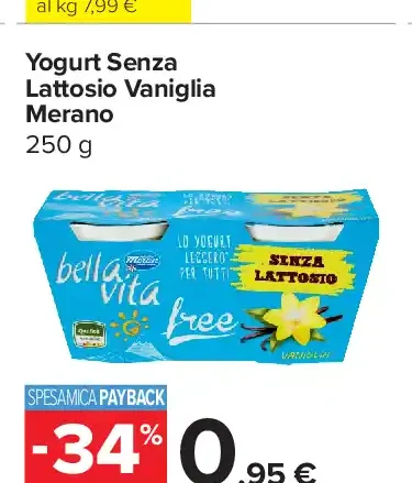 Yogurt senza lattosio vaniglia Merano
