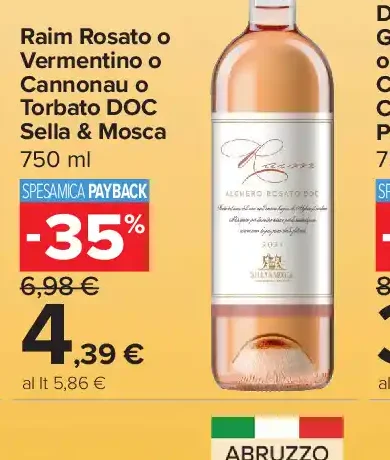 Raim rosato o Vermentino o Cannonau o Torbato DOC
