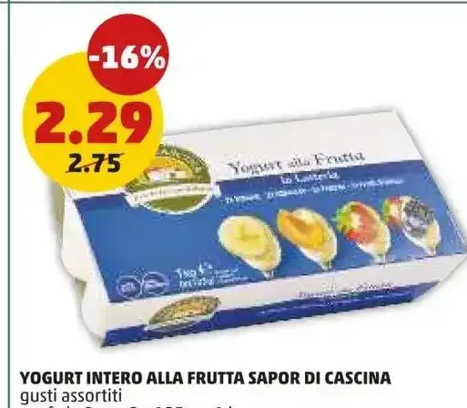 Yogurt intero alla frutta sapor di cascina