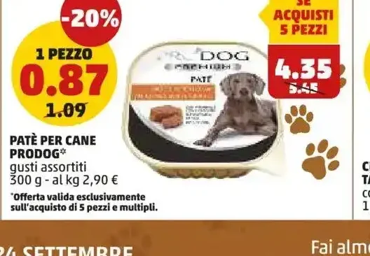Paté per cane Prodog