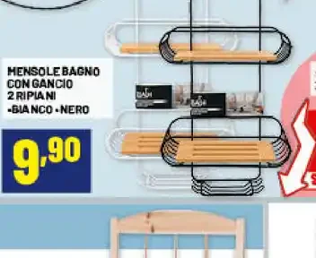 Mensole bagno con gancio