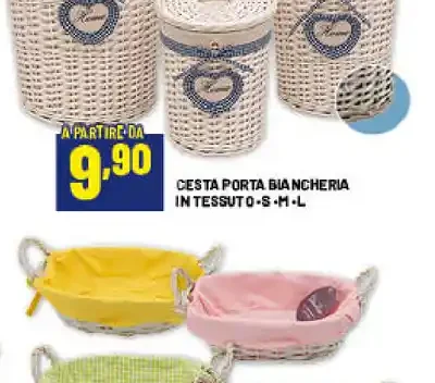 Cesta porta biancheria in tessuto