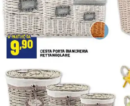 Cesta porta biancheria rettangolare