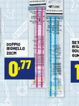 Doppio righello 20 cm