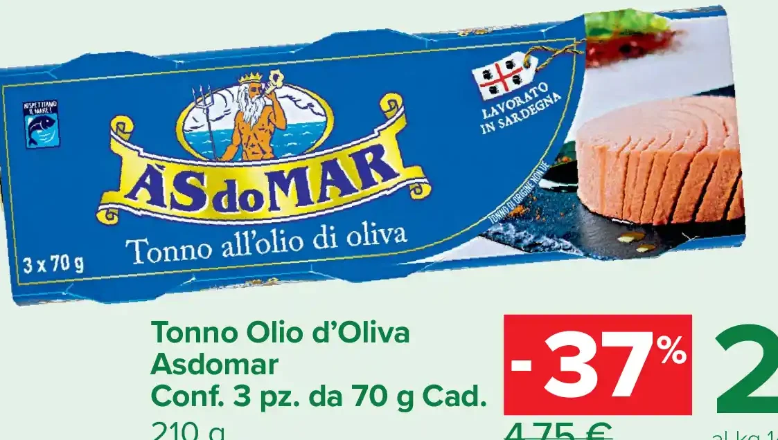 Tonno all'olio d'oliva Asdomar