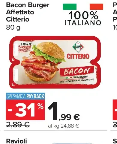 Bacon Burger Affettato Citterio