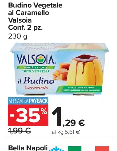 Budino vegetale al caramello Valsoia