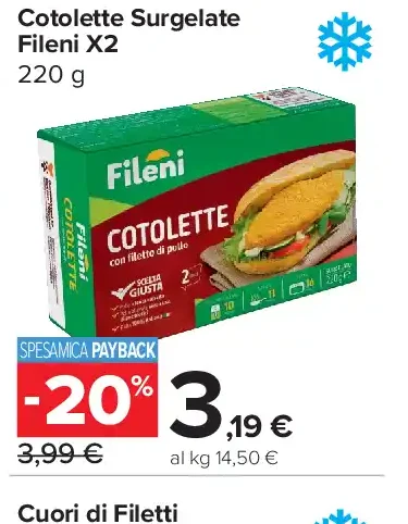 Cotoletta surgelata Fileni