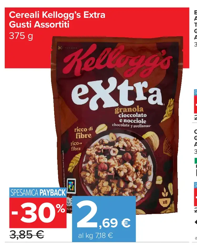 Cereali Kellogg's Extra gusti assortiti