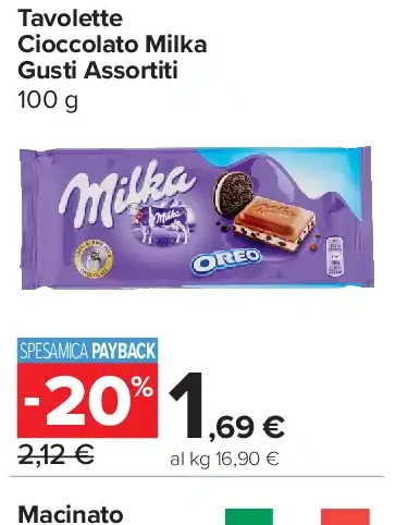 Tavoletta cioccolato Milka