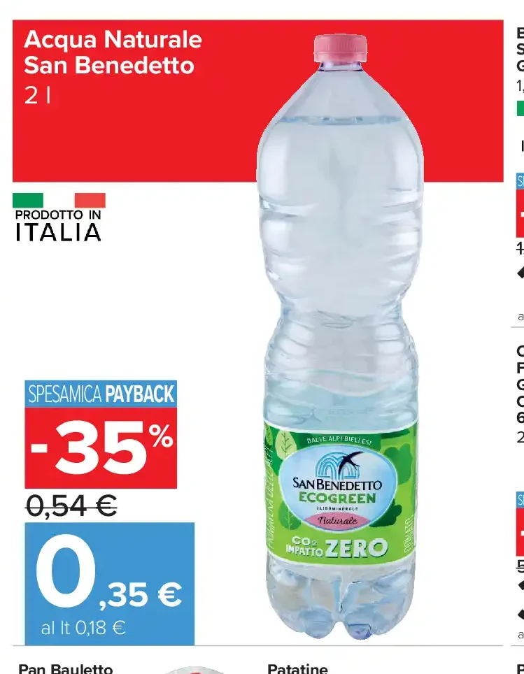 Acqua naturale San Benedetto