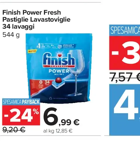 Pastiglie lavastoviglie Finish Power Fresh