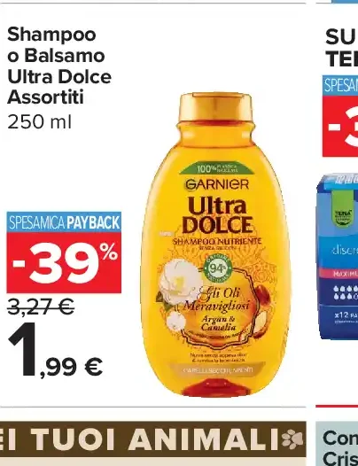 Shampoo o balsamo Ultra Dolce